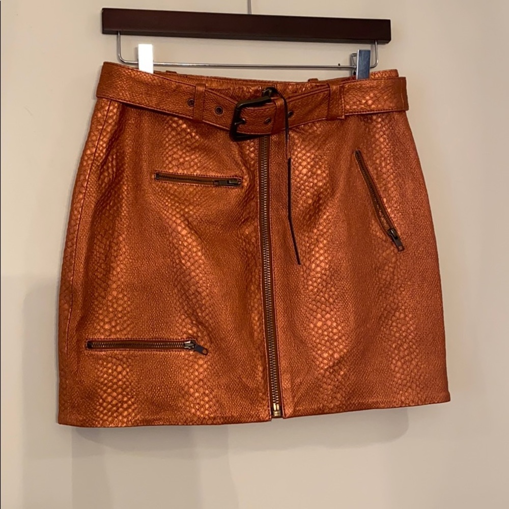 House Of Harlow Leather Skirt
